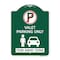 Signmission Valet Parking Tow Away Zone W/ Car Graphic, Green & White Aluminum Sign, 18" x 24", GW-1824-22761 A-DES-GW-1824-22761 - alternate 1